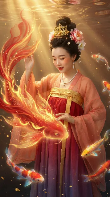 [Grok视频] 案例175：好运锦鲤变身视频